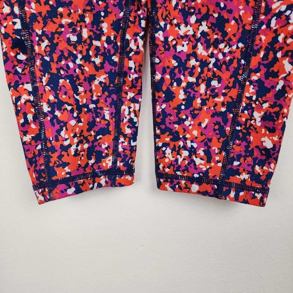 Ideology Compression Side-Pocket Cropped Leggings Multicolor Abstract Pattern M - Picture 12 of 14